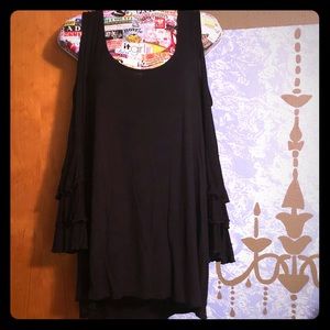 💥3/$12💥 Roaman’s Black Cold Shoulder Tunic 22/24